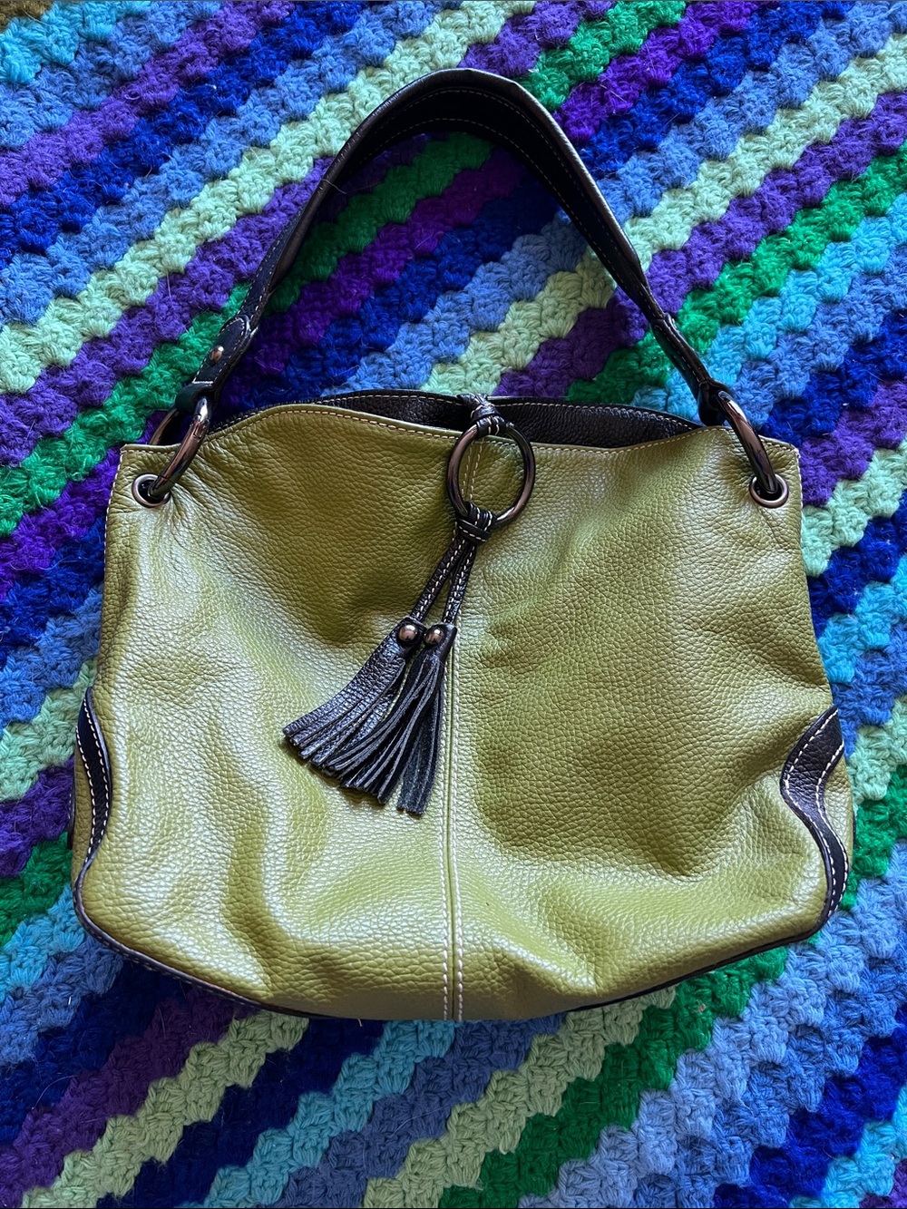 Vera Pelle genuine Italian leather satchel bag